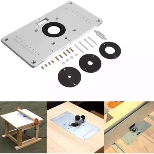Multifunctional Aluminum Alloy Router Table for Woodworking Benches Insert Plate Carpenter Trimming Machine Flip Chip Board