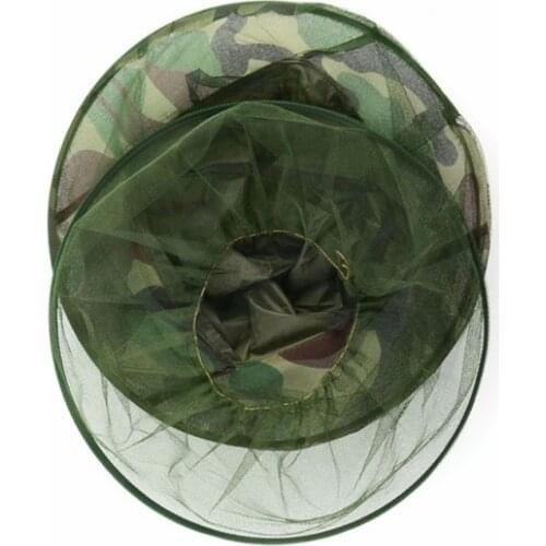 Insects Mosquito Net Mesh Face Fishing Hunt Outdoor Camping Hat Protector Cap for Hiking Camping Wild
