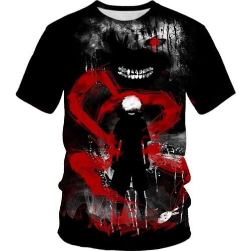 2021 summer hot sale mens and womens T-shirt fashion 3D handsome terror casual sports T-shirt short-sleeved O-neck T-shirt