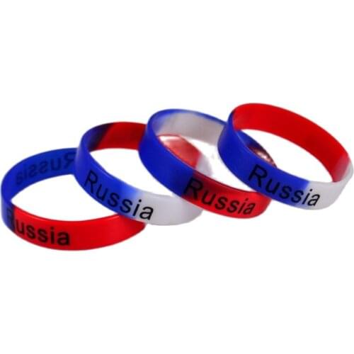 NEW 10x Russia Football Soccer Basketball silicone bracelet bangle wristband Sport jewelry Party Gift