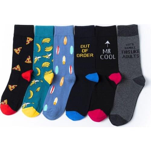 Novel Gift Cute Cartoon Fruits Funny High quality Splicing socks Cosplay Superhero Cotton personality socks prop stockings