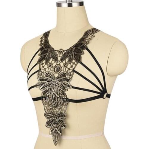 Wholesale fashion Hot koop Sexy Bra Strap Vrouwen Ondergoed Beha Fetish Borst Bondage Femme Jarretellegordel Harnas Lace Beha