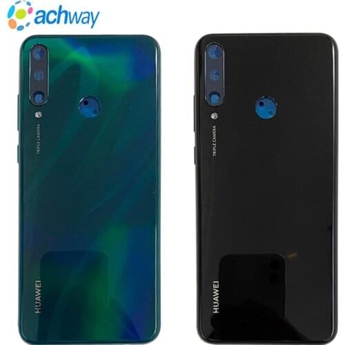 Original For Huawei Y6P 2020 MED-LX9N Back battery Cover Housing With Camera Lens Side Button For Huawei Y6P Battery cover