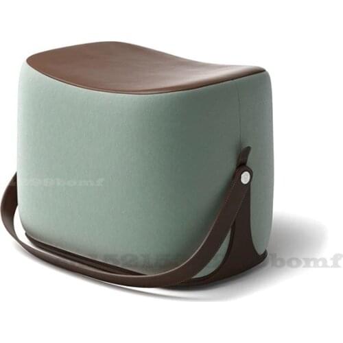 Nordic Living Room Ottoman Minimalist Ins Stool Simple Modern Home Door Clothing Store Footstool Coffee Table Low Saddle Ottoman