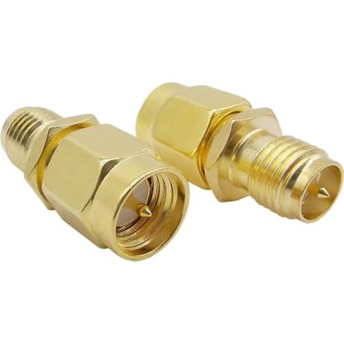 RF SMA Straight Gold plated SMA Male Plug to RP-SMA Female Jack RF Coax Adapter Convertor For WIFI GPS Antenna Cellular