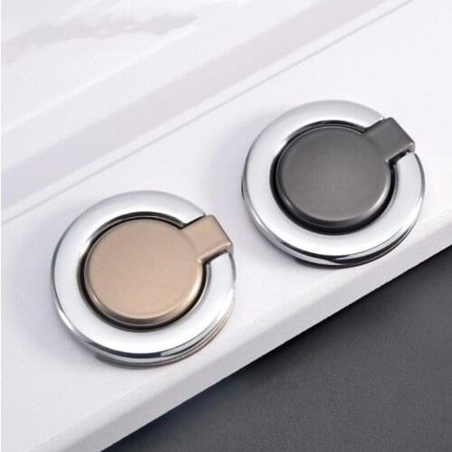 Hidden Door Handles Silver Kitchen Cabinet Knobs and Handles Furniture Metal Wardrobe Cupboard Handle Closet Drawer Knobs Pulls