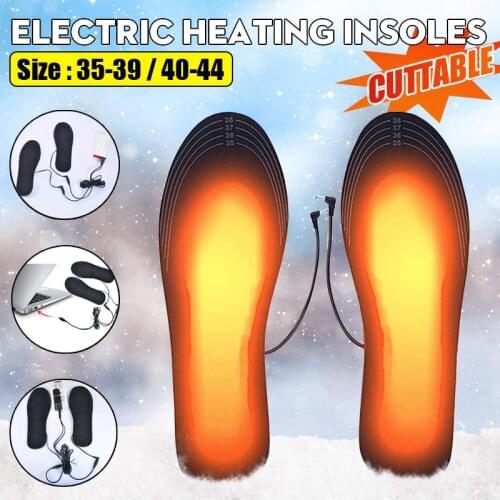 USB Electric Heated Insoles Women Men Heating Shoe Insole Winter Warm Insoles For Shoes Boots Heater Warm Foot Pads Insert