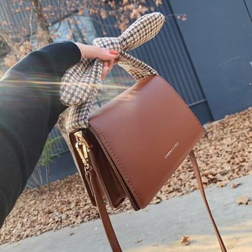 С доставкой 2021Retro Women Shoulder Bags Bowknot Designer Brand Luxury Handbags Pu Leather Crossbody Messenger Bag Large Purse