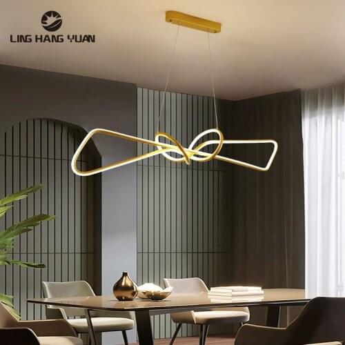 Led Chandelier Hanging Light Modern Ceiling Chandelier Lighting for Dining room Kitchen Living room Bedroom Luminaire Gold&Black