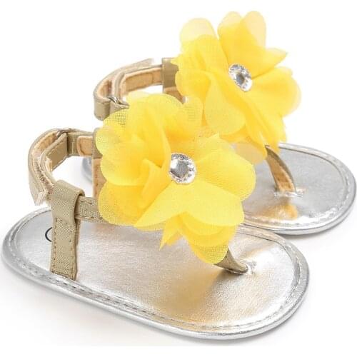 2018 Infant Toddler Girls Baby Shoes infantil Summer Sweet Flower Soft Bottom Prewalkers Crib Bebe First Walkers Princess Shoes