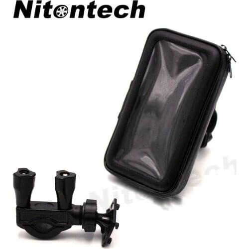 Universal Motorcycle Phone Holder Waterproof Handlebar Mount Cellphone Zipper Pocket Pouch for Harley Triumph Victory Cruiser