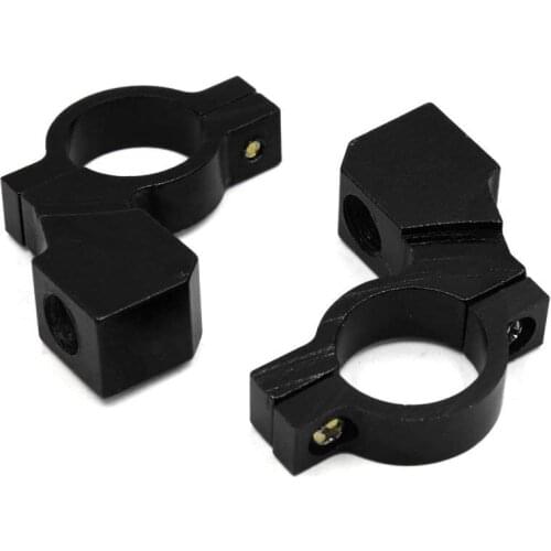 Uxcell Pair Black 10mm Thread Dia Motorcycle Handlebar Rearview Mirror Holder Bracket Clamp