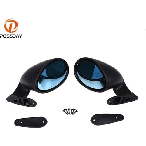 POSSBAY Left/Right Auto Door Side Rearview Mirrors Universal Vintage Blind Spot Mirror Door Front Side Espejo Coche Accessories