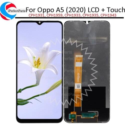6.5 '' For Oppo A5 (2020) CPH1931 CPH1959 CPH1933 CPH1935 LCD Display Touch Screen Digitizer Assembly For Oppo A5 CPH1943 LCD