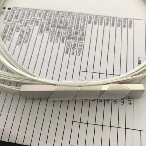 10pcs/lot 1x2 1x4 1x8 1x16 fiber optic PLC splitter without connector cable 0.9mmMini Blockless 2,4 Ports PLC SplitterFree deliv