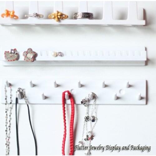 3pcs/set Plastic Jewelry Set Display Rack Jewellry Hanger Ring Holders Necklace Showing Stand Earring Organizer Bracelet Hook