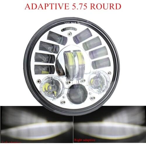 5.75" LED Adaptive Motorcycle 5 3/4" DOT Headlight For Sportster 1200 XL1200L Custom XL1200C 883 XL883