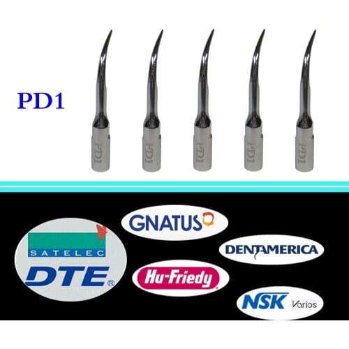 5 Pieces/Lot Dental Ultrasonic Scaler Tip PD1 for DTE/ Satelec/ NSK Varios/ Gnatus/ Bonart/ Rollence-S/ HU- FRIEDY