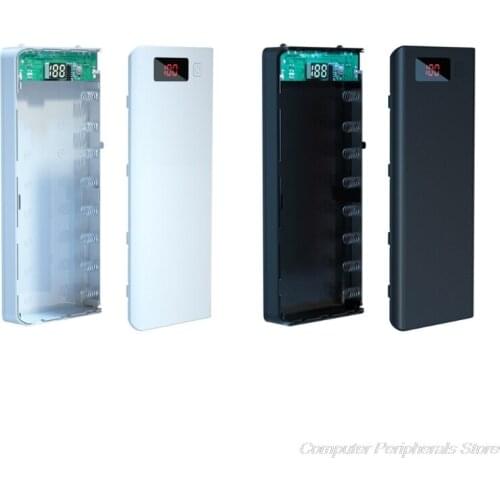 A8 LCD Display DIY 8x18650 Battery Case Power Bank Shell Portable External Box Without Battery Powerbank Protector M26 21