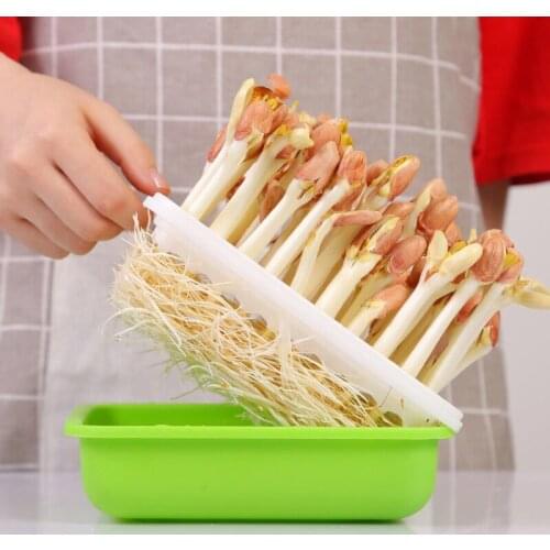 Peanut Sprouter Hydroponic Tray With Shading Lid Seedling Start Trays Plastic Sowing Tray Bean Seed Grow Box For Planting Indoor