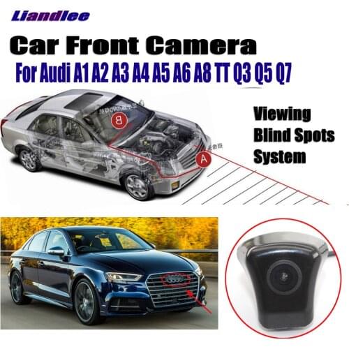 Car Front View Camera For Audi Forward Logo Camera For Audi A1 A3 A4 A5 A6 A7 Q3 Q5 Q7 TT Front Camera Full HD CCD Accessories