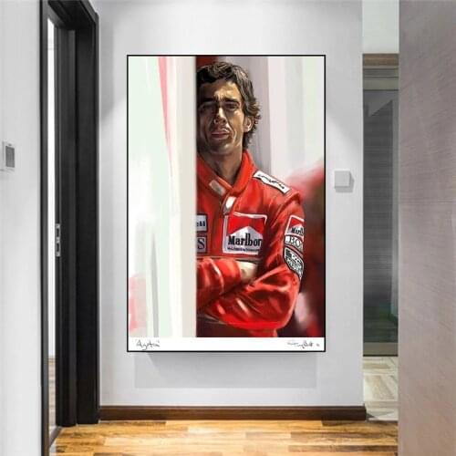 Ayrton Senna Poster Canvas Painting Print Nordic Room Decor Wall Art Picture For Living Room Home Decoration Frameless