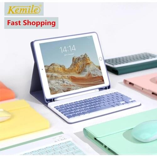 Keyboard mouse For iPad 9.7 2017 2018 10.2 5th 6th 7th funda Bluetooth Keyboard Case for iPad Air 4 10.5 Pro 9.7 10.5 11 Cover