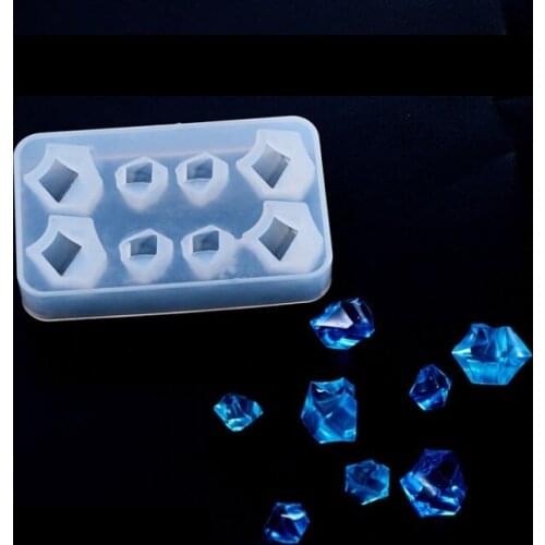 DIY Crystal Epoxy Crystal Simulation Ice Cube Mold Jewelry Pendant Phone Case Decoration Silicone Resin Model