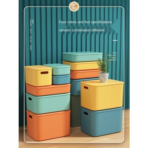Home storage box desktop with lid plastic sundries snacks cosmetics storage basket storage box clothing sorting box