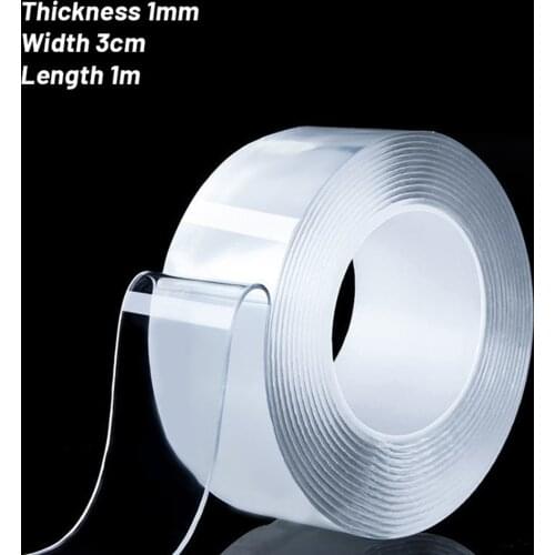 1PC Double-sided LengthStrong Clear Transparent Acrylic Foam Tapedouble Sided Adhesive Tape Invisible Gel Anti-Slip