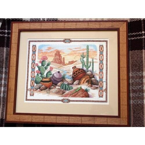 COTTON 2020 Counted Cross Stitch Kit Charm of the Southwest Mesa Still Life Desert Mountain Pot Cactus Cacti dim 03883 3883