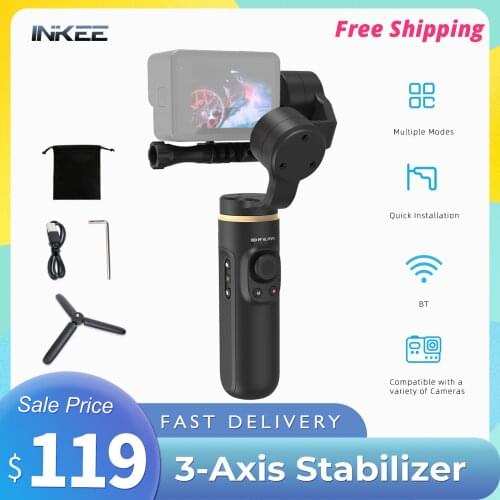 INKEE FALCON Handheld 3-Axis Action Camera Gimbal Stabilizer Anti-Shake Wireless Control for GoPro Hero 9/8/7/6/5 OSMO Insta360