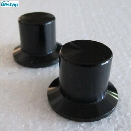 IWISTAO Solid Potentiometer Knob Straw Hat Whole Aluminum Switch for HIFI Amp Outer OD 38mm H28mm ID 6mm Black DIY Free Shipping