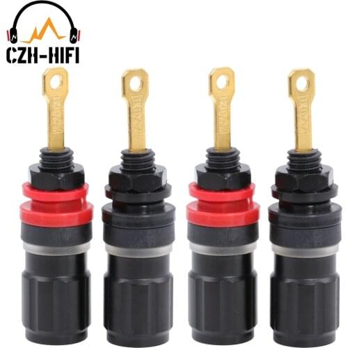 Binding Post SPEAKER TERMINAL EIZZ EZ302 Gold Plated Rhodium Plated Copper Audio Amplifier Banana Plug Jack Socket Connector