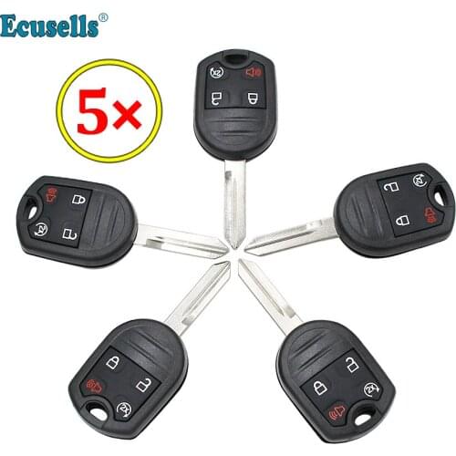 5PCS/LOT Remote Key Shell Case Fob for Ford Focus Edge Escape Expedition Five Hundred Flex Fusion CWTWB1U793 FO38R Blade