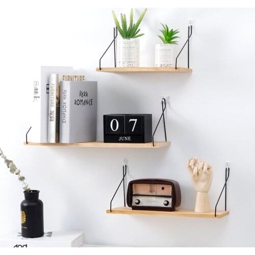 Los Fick Room Decor Wooden Hanging Rope Shelf Handmade Solid Wood Floating Shelves Home Decoration Wall Mounted Rack Wall Tray