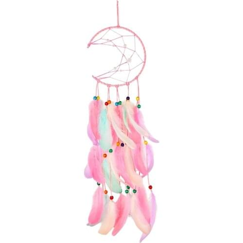 Cute Wall Dreamcatcher Tassel Pendant Moon Frame Home Living Room Indoor