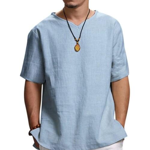 Mens Cotton Plain Basic T Shirt Man Light Blue Summer Short Sleeve Casual Fashion Spring loose Classic Solid 4XL 2021 Newest