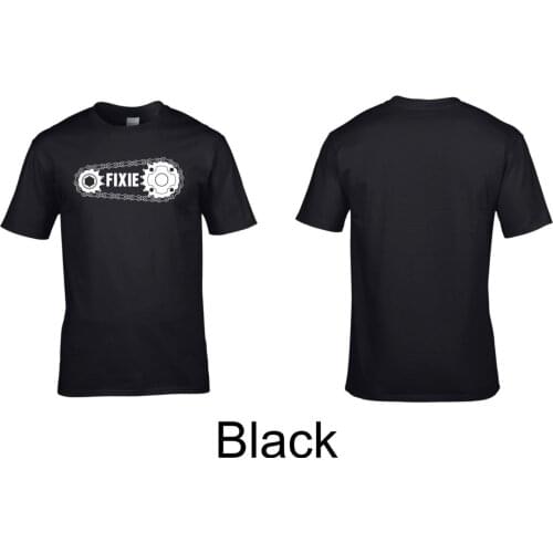 2019 New Summer Men Hot Sale Fashion FIXIE CHAIN T-Shirt Retro Cycler Clothing Road BMX MTB Hybrid Biker Parts Single