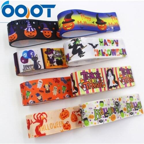 OOOT BAORJCT I-191004-2292,25mm,10yards Halloween series Cartoon grosgrain ribbons,Holiday decoration,DIY handmade materials