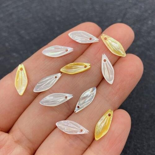 Wholesale Multi-color Bamboo Leaf Shape Pendant Natural Shells for Jewelry Making DIY Handmade Accessories Beaded Decoration