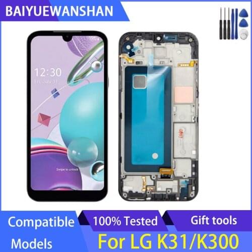 With Frame For LG K31/Aristo 5 LM LCD For K300/K8x Display Touch Screen Digitizer Assembly Origian Replacement
