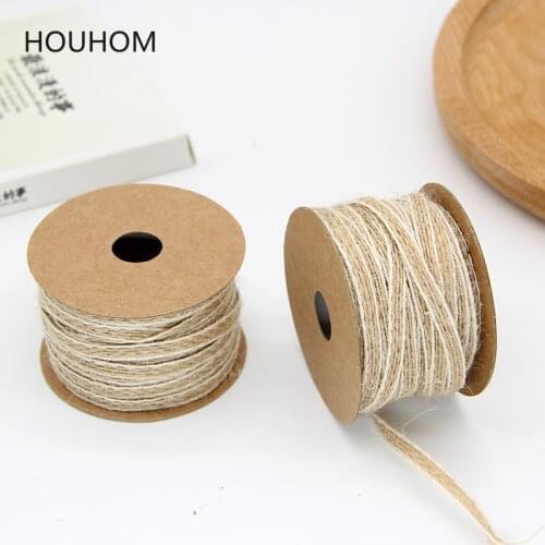10M Jute Twine Fish Silk Hemp Ribbon Trims Tape Roll Rope Rustic Wedding Decoration Vintage Wedding Decor Table Accessories