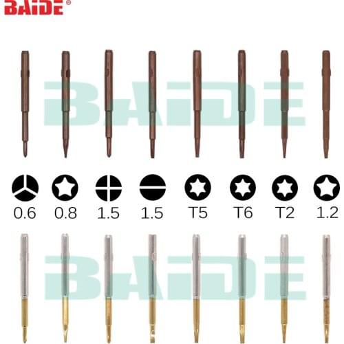 Replaceable Screwdriver Bit for Smartphone Repairment 0.6Y 0.8 Pentalobe 1.5 Phillips 1.5 Straight Torx T2 T5 T6 1.2 1000pcs/lot