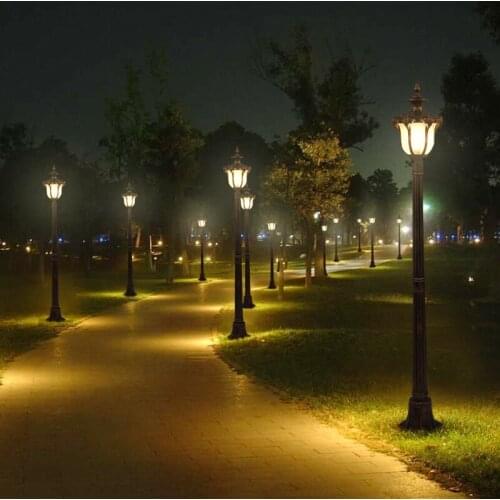 H 80-140CM LED Lawn light Tall Landscape Lamps 1 pcs vintage Aluminum Led Street light Garden IP55 Waterproof Outdoor lighting