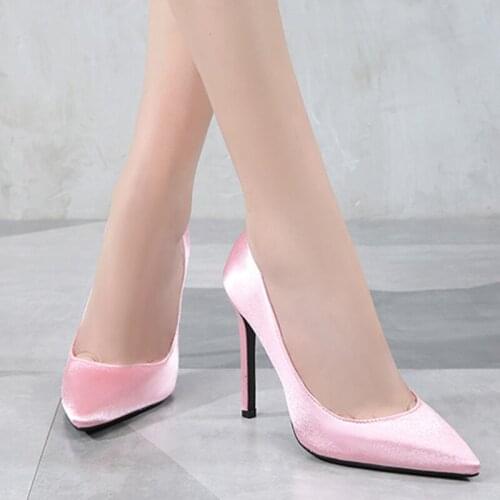 Ladies pumps office heel shoes women pointed sandals high quality high heels women high heels large size 35-46