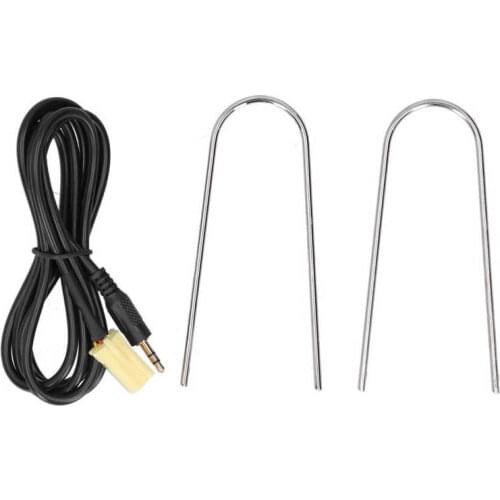 3.5mm Jack AUX Input Cable Cord with Install Remove Tool Fit for Fiat Grande Punto/500 6-Pin