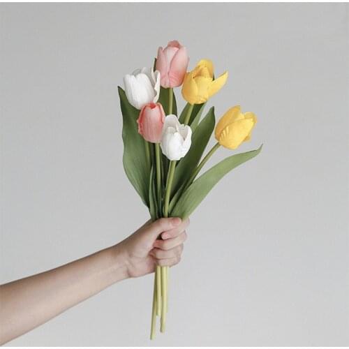 Vintage Artificial Flower 1 Pcs Beautiful Dried Tulip Display Dried Branches Living Room/Shop Decoration Flower Arrangement