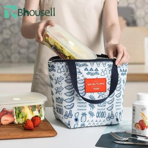 Oxford Waterproof Lunch Bag Thicken Folding Fresh Keeping Insulation Ice Pack Kids Food Warmer Portable Container Organizer