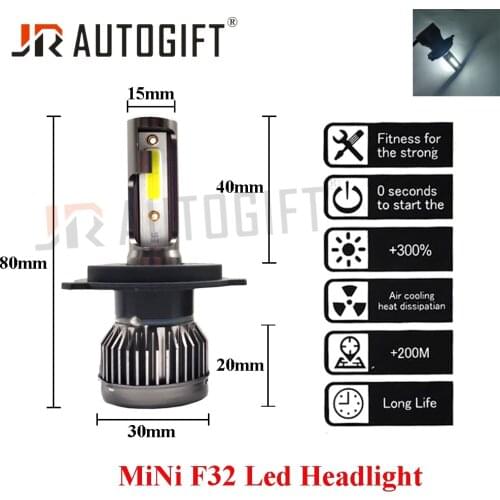 1Set New Mini Headlight DOB Chip H4 H7 LED Car Headlight Mini F32 4000LM 9005 HB3 9006 HB4 H11 Fog lights Bulb